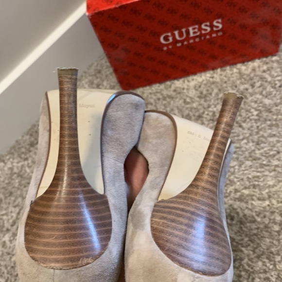 Guess by Marciano tan suede heels. - Picture 7 of 9